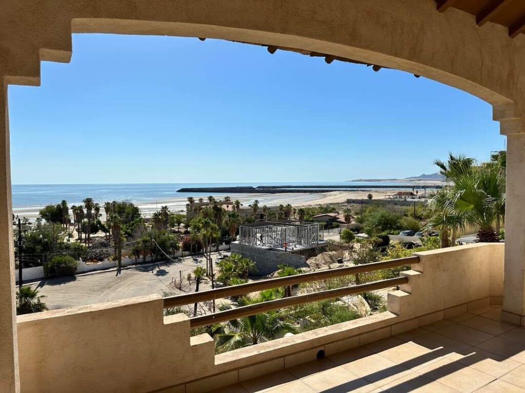 Oceanfront 3 story house.